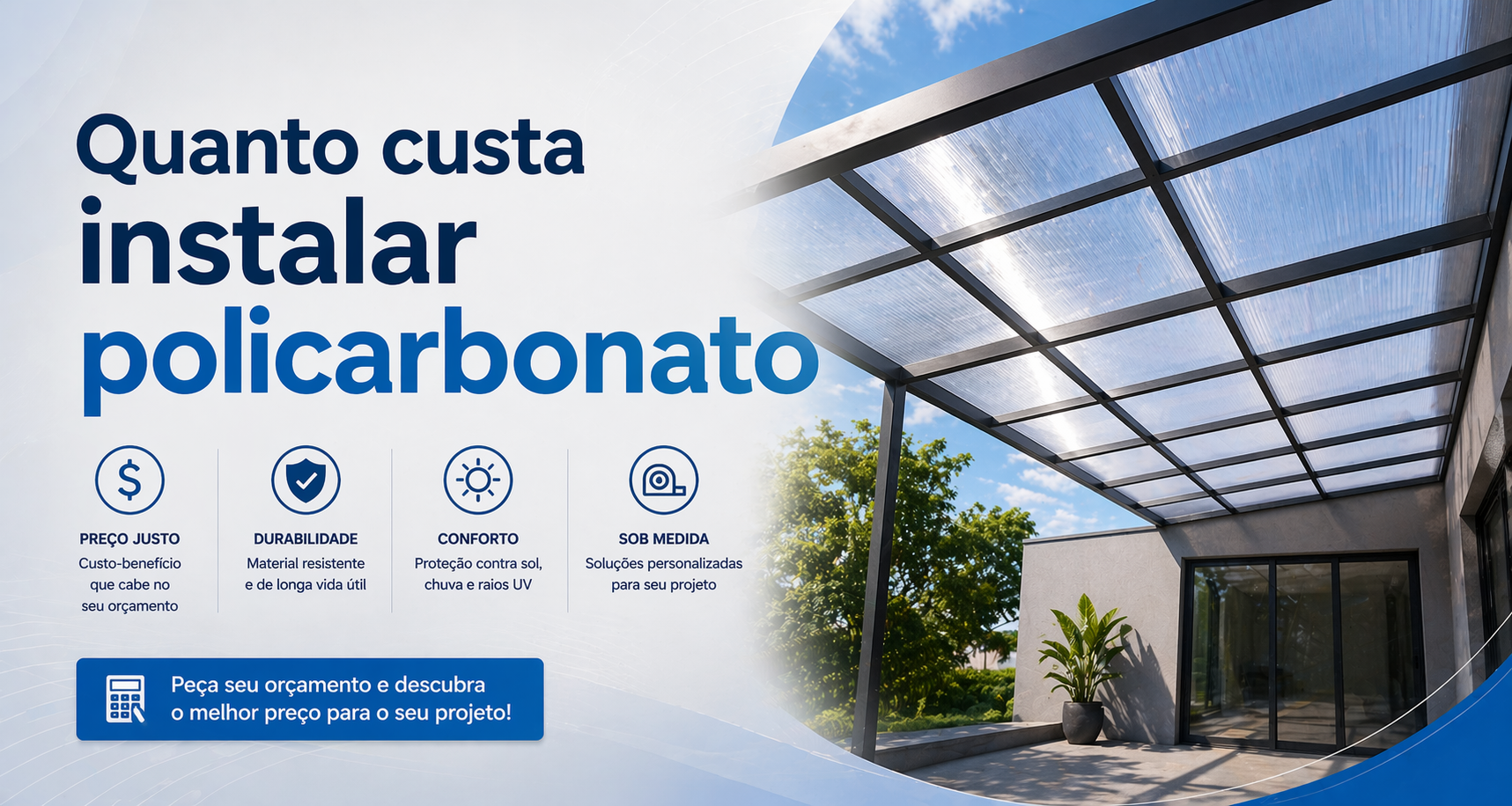 Quanto custa instalar policarbonato