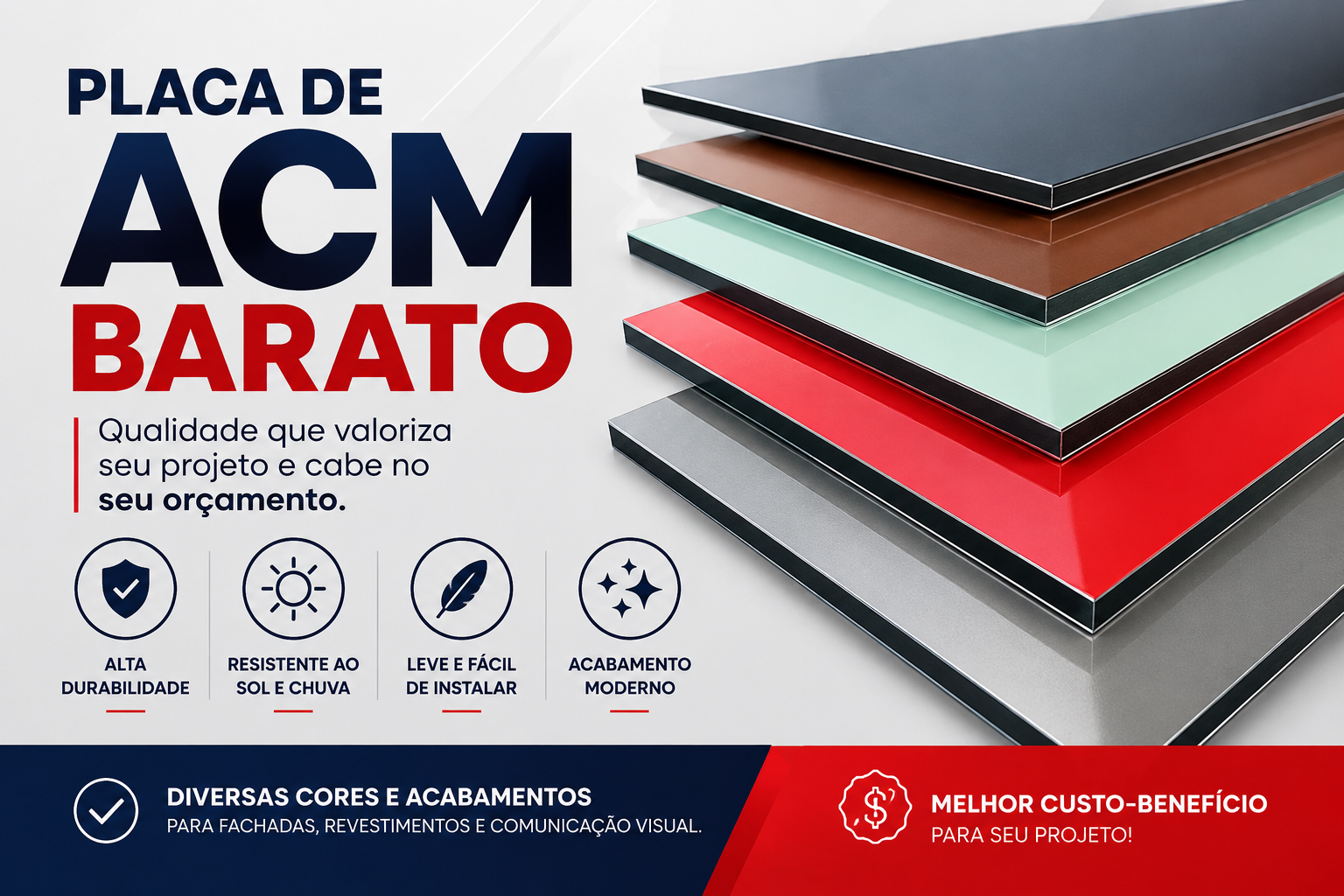 Placa de ACM Barato | Qualidade e Melhor Custo-Benefício