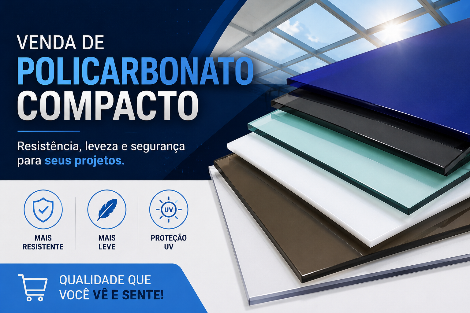 Venda de Policarbonato Compacto | Resistência e Qualidade