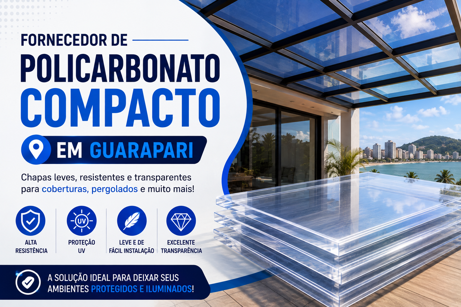 Fornecedor de Policarbonato Compacto em Guarapari