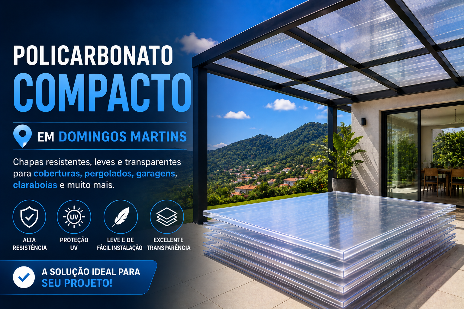 Policarbonato Compacto em Domingos Martins | Chapas