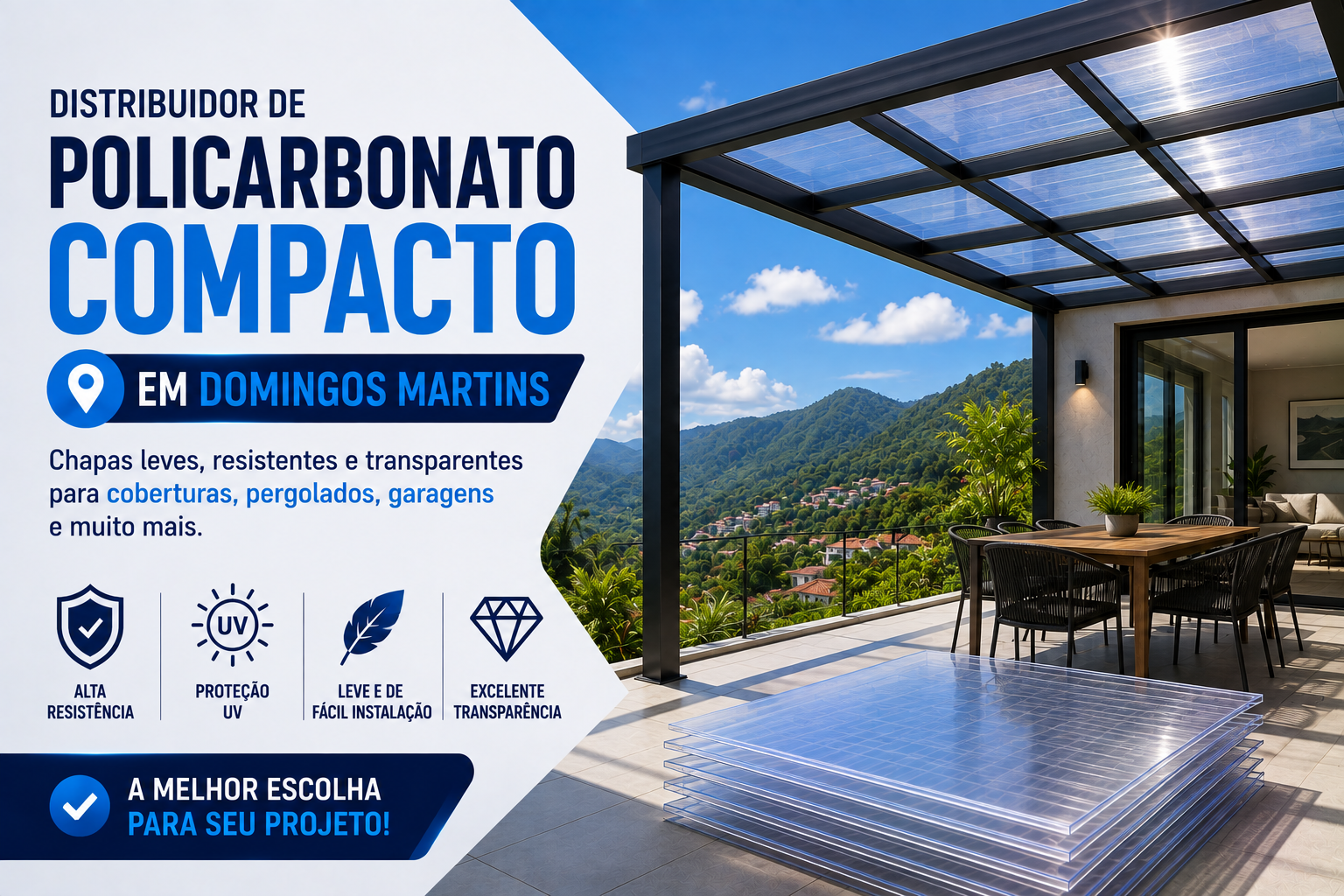 Distribuidor de Policarbonato Compacto em Domingos Martins