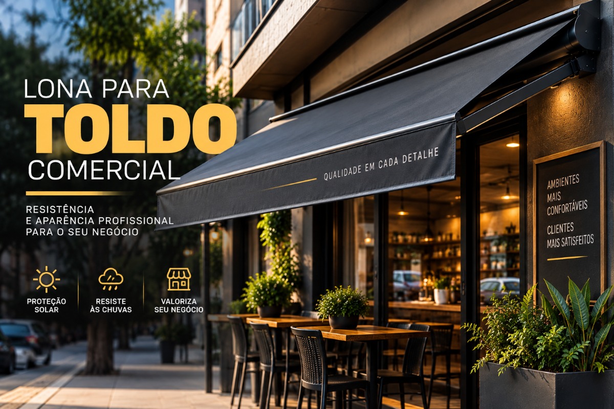 Lona para Toldo Comercial | Lojas, Fachadas e Empresas